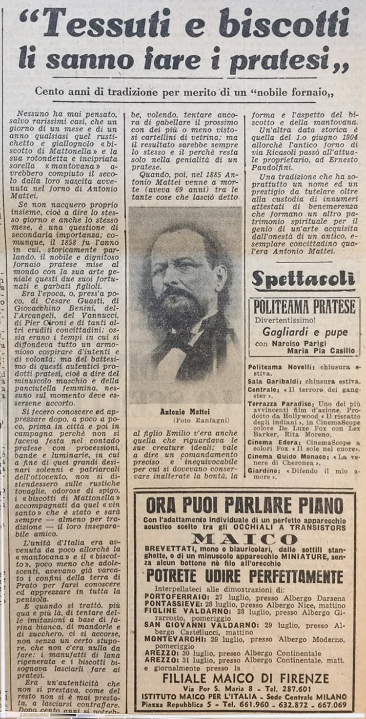 Newspapers daily La Nazione - 1958